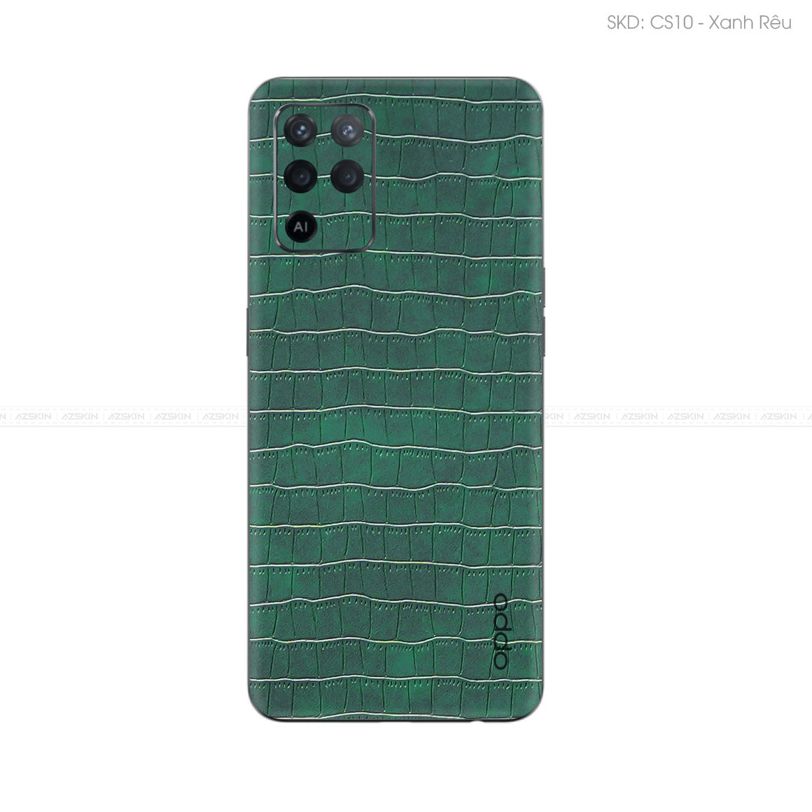 Miếng Dán Da OPPO F Series Vân Cá Sấu Xanh Rêu | CS10