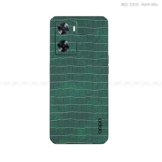 Miếng Dán Da OPPO A Series Vân Cá Sấu Xanh Rêu | CS10
