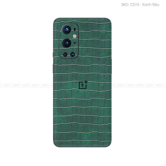 Miếng Dán Da OnePlus 9 Series Vân Cá Sấu Xanh Rêu | CS10