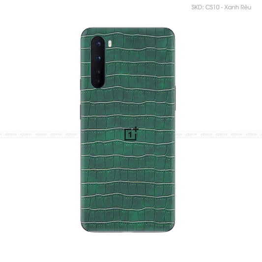 Miếng Dán Da OnePlus Nord Series Vân Cá Sấu Xanh Rêu | CS10