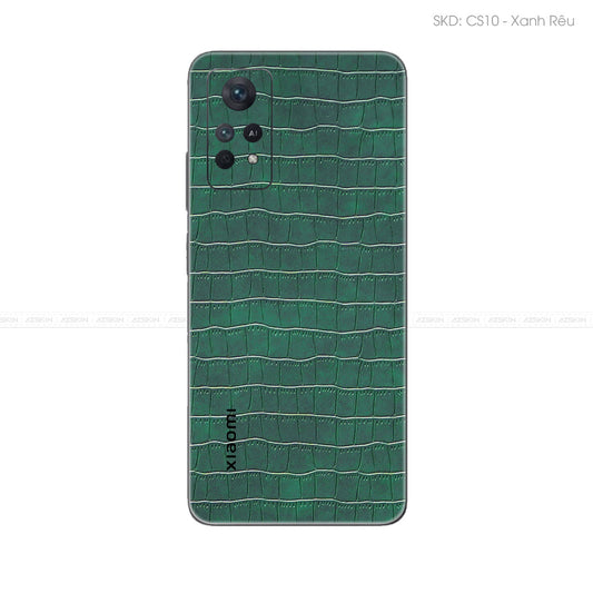 Miếng Dán Da Xiaomi Note 11 Series Vân Cá Sấu Xanh Rêu | CS10