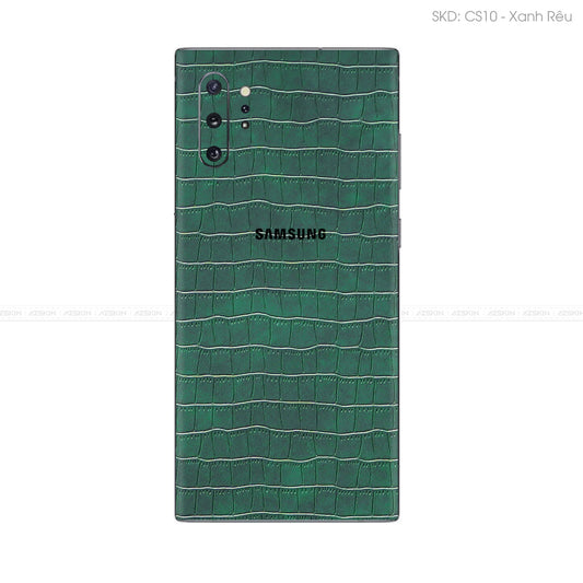Miếng Dán Da Samsung Note 10 Series Vân Cá Sấu Xanh Rêu | CS10
