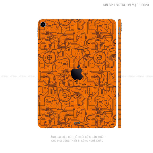 Dán Skin IPad Mini Series Vân Nổi Vi Mạch 2023 Cam | UVPT14