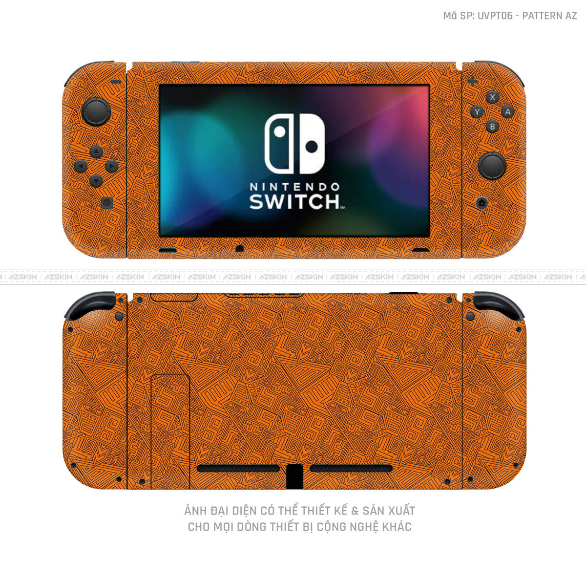 Dán Skin Máy Chơi Game Nintendo Switch Pattern AZ Cam | UVPT06