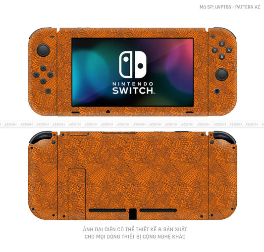 Dán Skin Máy Chơi Game Nintendo Switch Pattern AZ Cam | UVPT06