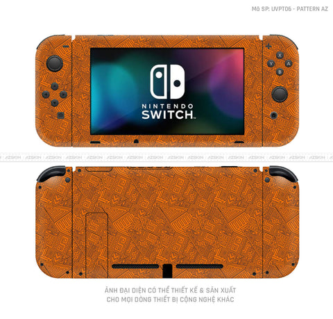Dán Skin Máy Chơi Game Nintendo Switch Pattern AZ Cam | UVPT06