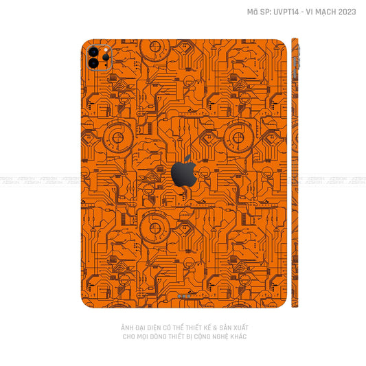 Dán Skin IPad Air Series Vân Vi Mạch 2023 Cam | UVPT14