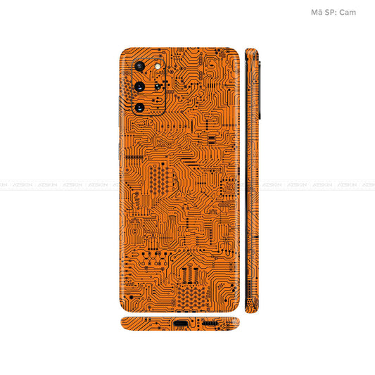 Dán Skin Galaxy S20 Series Vân Vi Mạch Cam | UVPT01