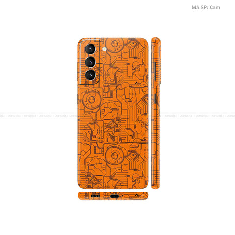 Dán Skin Galaxy S21 Series Vân Vi Mạch 2023 Cam | UVPT14