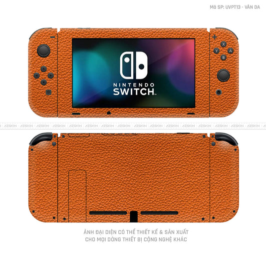 Dán Skin Máy Chơi Game Nintendo Switch Vân Da Cam | UVPT13