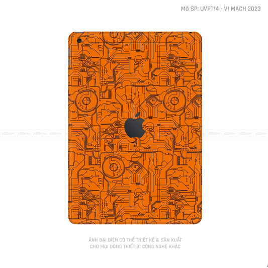 Dán Skin IPad Gen Series Vân Vi Mạch 2023 Cam | UVPT14