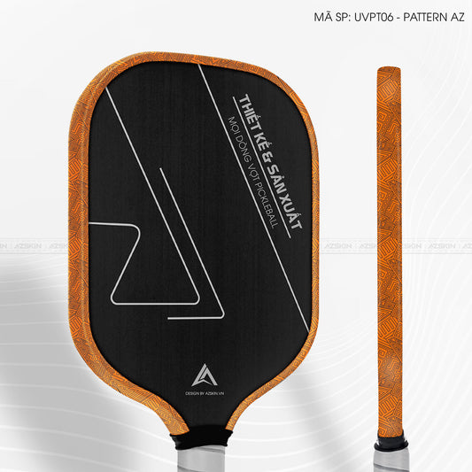 Miếng Dán Viền Vợt Pickleball Skin Vân Nổi Pattern AZ Cam | UVPT06