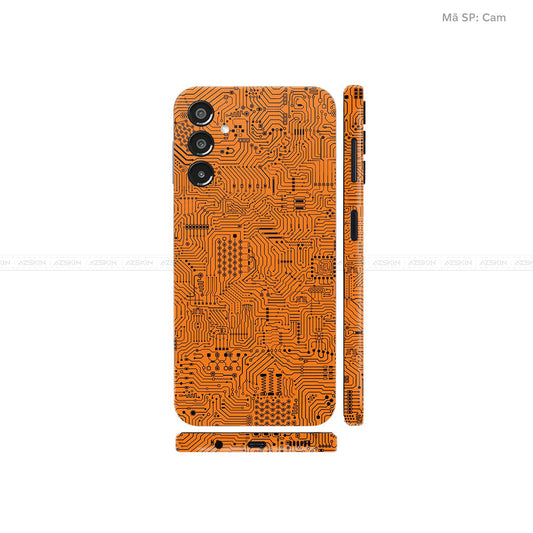 Dán Skin Galaxy A Series Vân Vi Mạch Cam | UVPT01