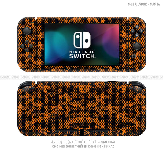 Dán Skin Máy Chơi Game Nintendo Switch Vân Mamba Cam | UVPT05