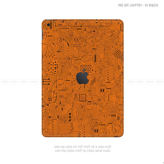 Dán Skin IPad Gen Series Vân Vi Mạch Cam | UVPT01