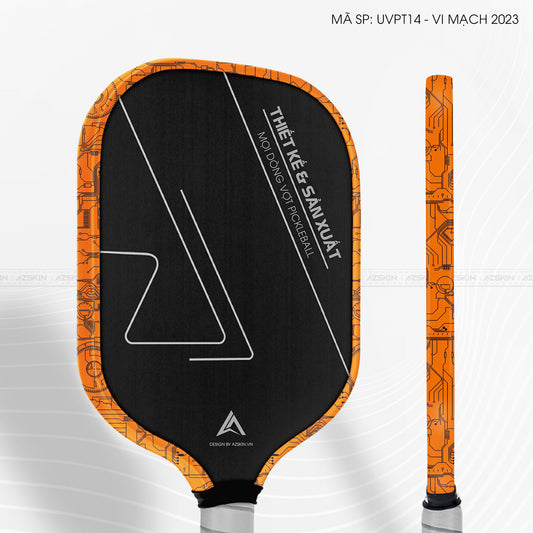 Miếng Dán Viền Vợt Pickleball Skin Vân Nổi Vi Mạch 2023 Cam | UVPT14
