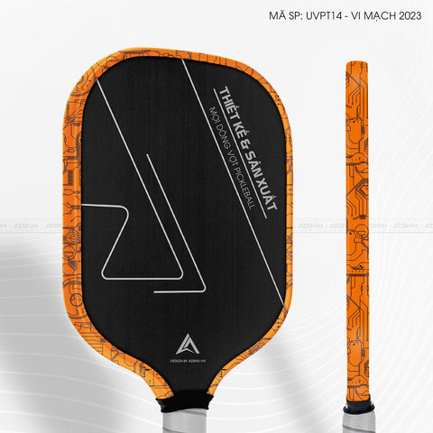 Miếng Dán Viền Vợt Pickleball Skin Vân Nổi Vi Mạch 2023 Cam | UVPT14