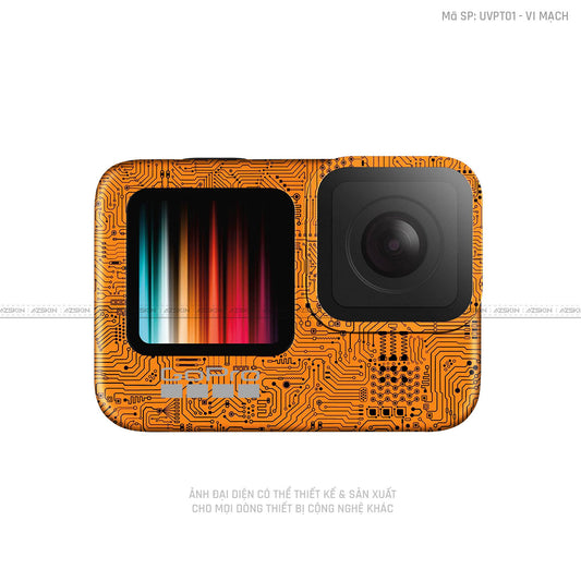 Dán Skin Máy Quay Gopro Vân Nổi Vi Mạch | UVPT01
