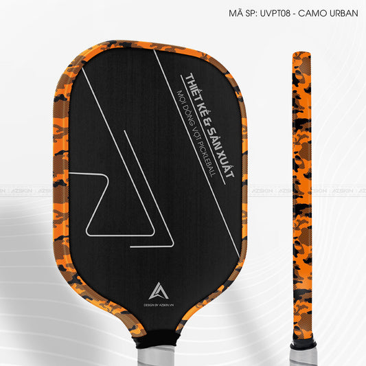 Miếng Dán Viền Vợt Pickleball Skin Vân Nổi Camo Urban | UVPT08