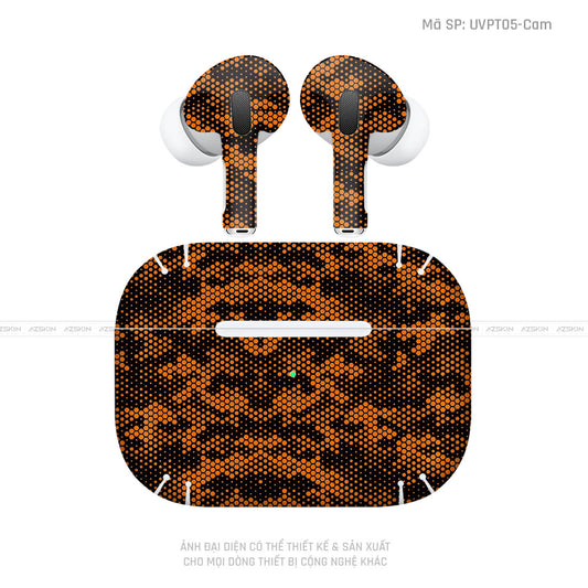 Dán Skin Tai Nghe Airpod 3 Vân Mamba Cam | UVPT05