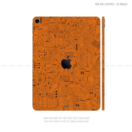 Dán Skin IPad Mini Series Vân Nổi Vi Mạch Cam | UVPT01