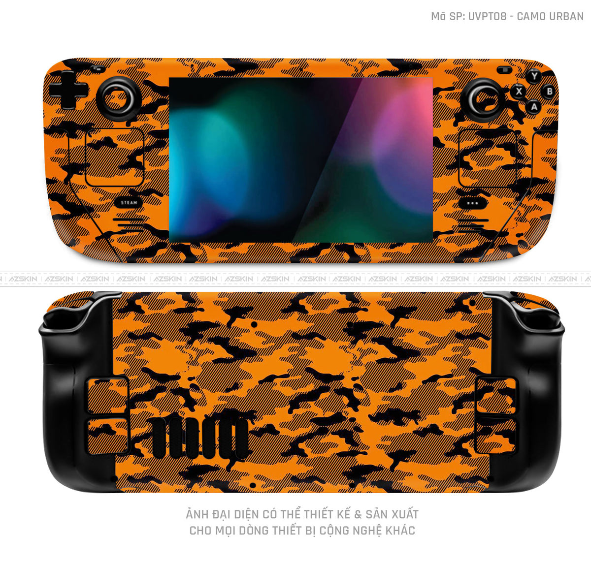 Dán Skin Máy Chơi Game Steam Deck Vân Camo Urban Cam | UVPT08