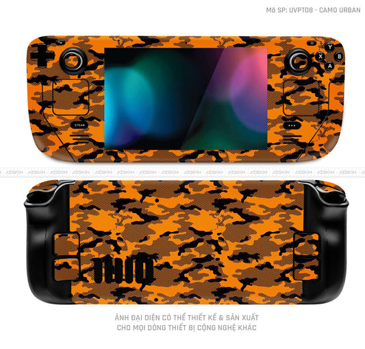 Dán Skin Máy Chơi Game Steam Deck Vân Camo Urban Cam | UVPT08