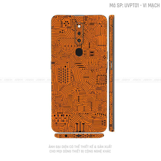 Miếng Dán Skin Điện Thoại OPPO F Series Vân Vi Mạch Cam | UVPT01