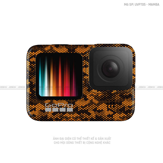 Dán Skin Máy Quay Gopro Vân Nổi Mamba | UVPT05