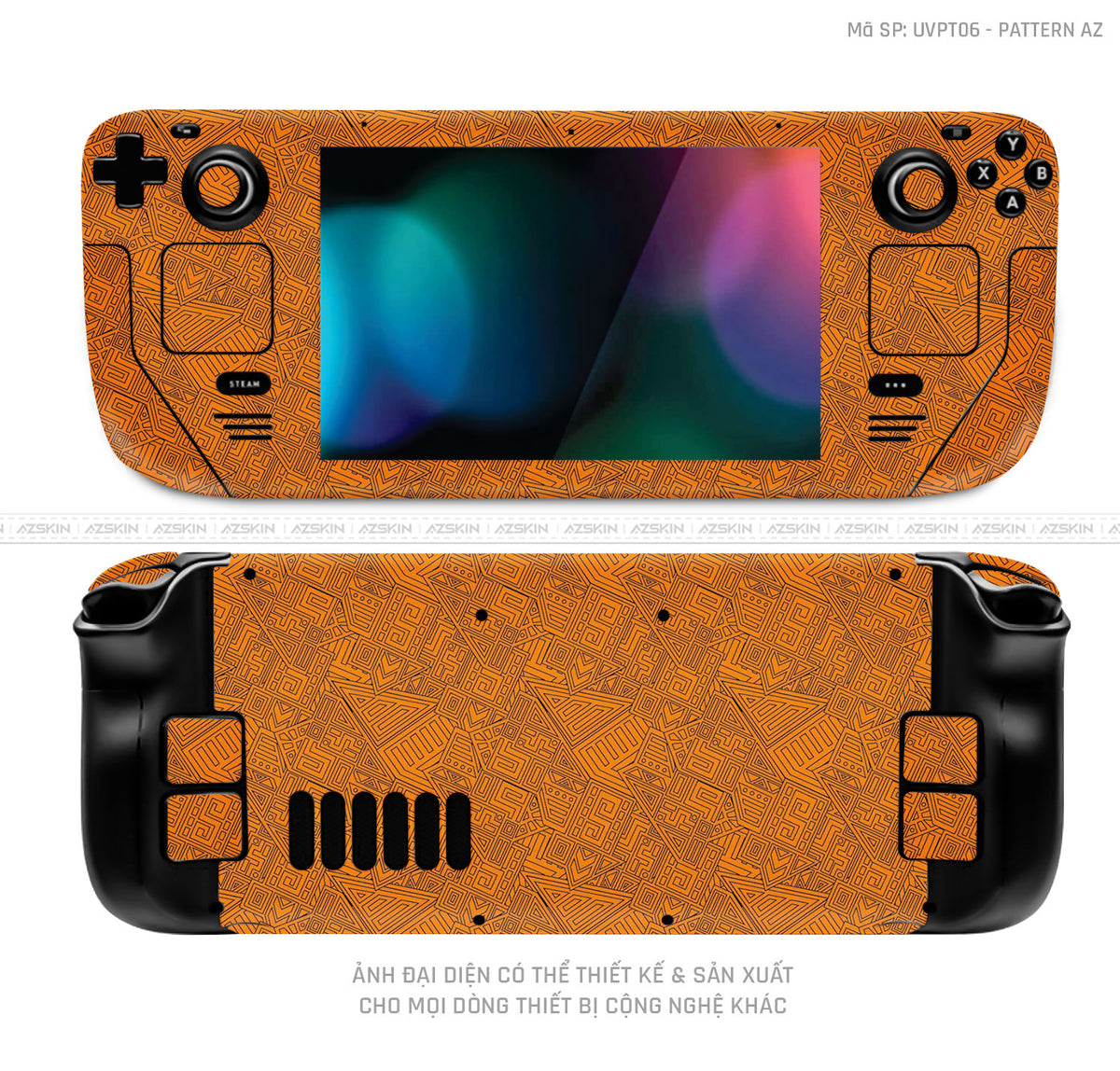 Dán Skin Máy Chơi Game Steam Deck Vân Pattern AZ Cam | UVPT06