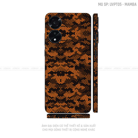 Miếng Dán Skin Điện Thoại OPPO A Series Vân Nổi Mamba Cam | UVPT05