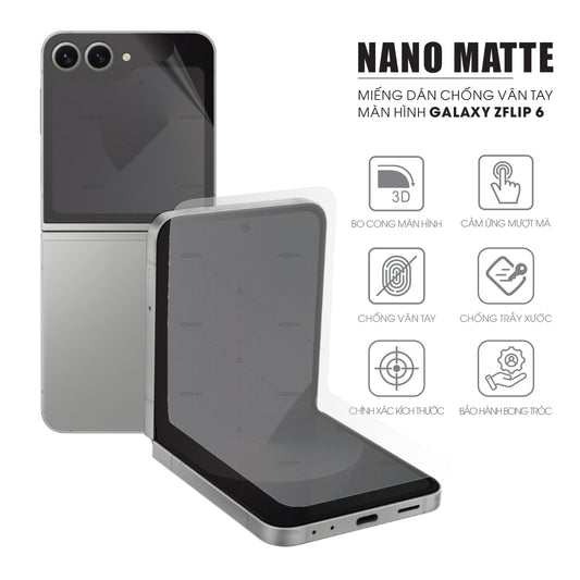 Miếng dán màn hình Samsung Galaxy Z Flip 6 chống vân tay