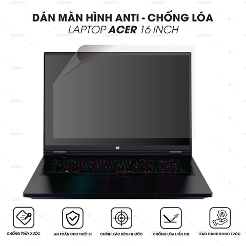 Miếng Dán Màn Hình Laptop Acer 16 Inch