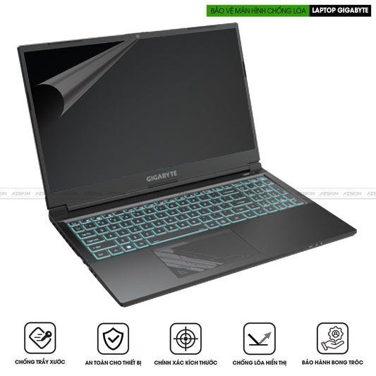 Miếng dán màn hình laptop Gigabyte chống lóa, chống vân tay