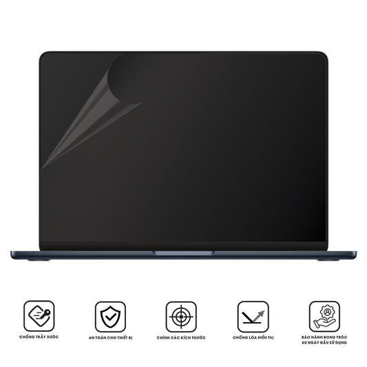 Miếng dán màn hình Macbook Air M2 15 inch và 13 inch chống lóa, chống vân tay