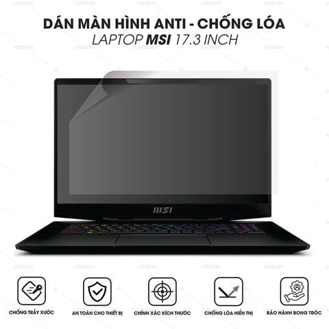 Miếng Dán Màn Hình Laptop MSI 17 Inch | 17.3 Inch