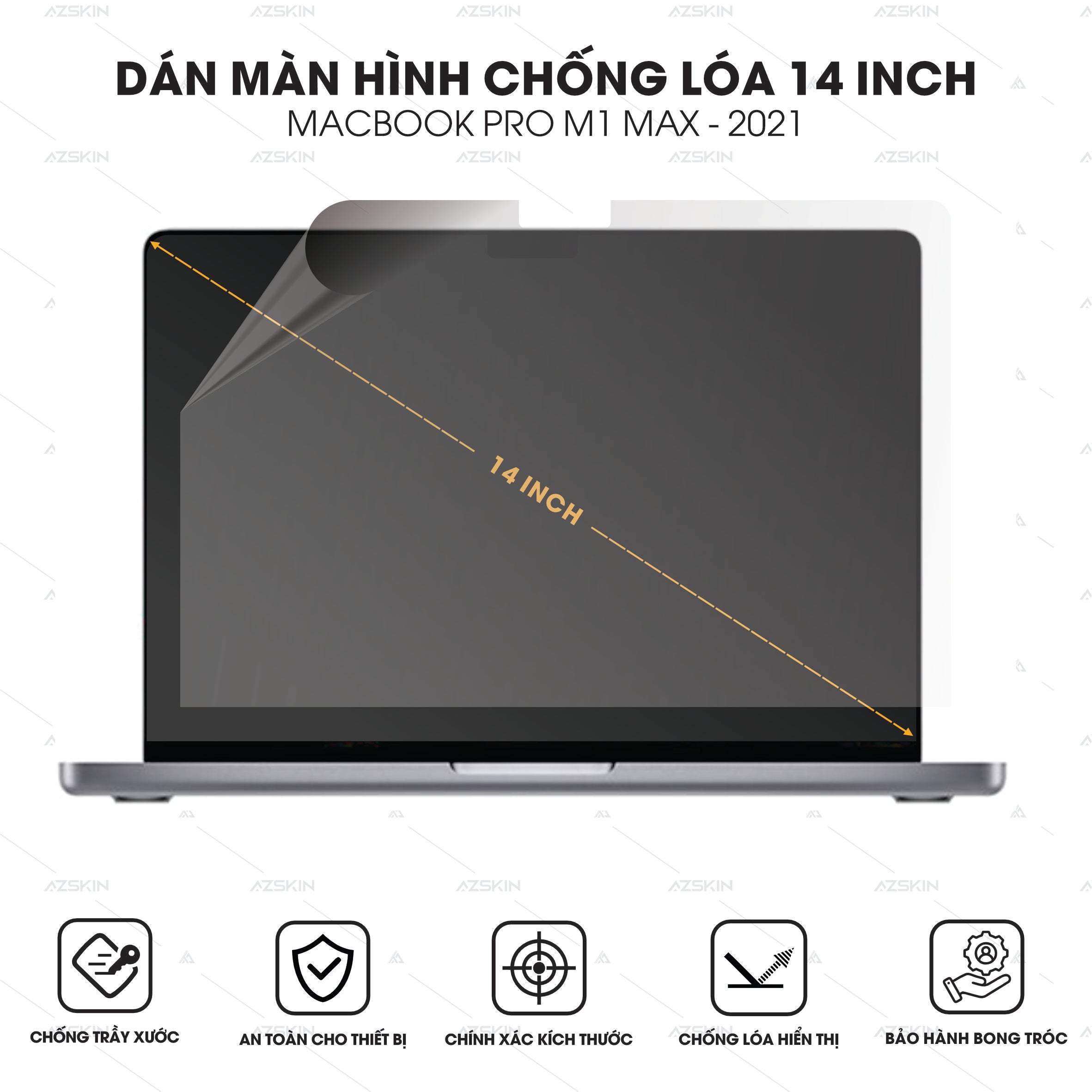 Miếng dán màn hình chống loá Macbook Pro 14 inch M1 / M1 Max