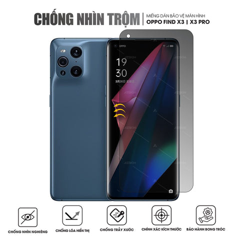 Miếng dán màn hình chống nhìn trộm OPPO Find X3 / Pro / Neo / Lite