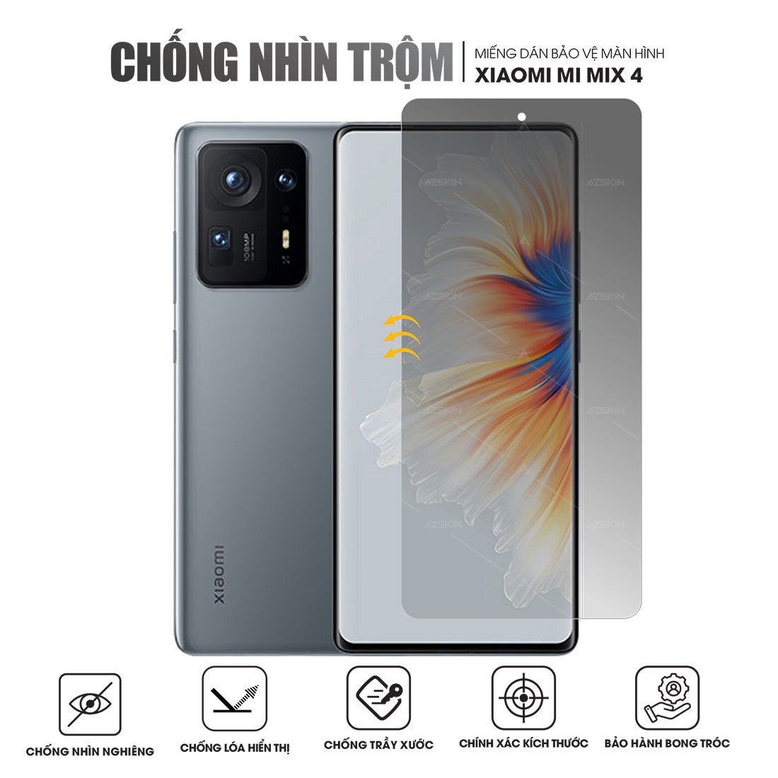 Miếng Dán Màn Hình Chống Nhìn Trộm Xiaomi Mi Mix 4