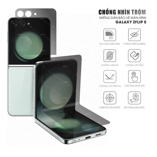 Miếng dán chống nhìn trộm màn hình điện thoại Z Flip 5