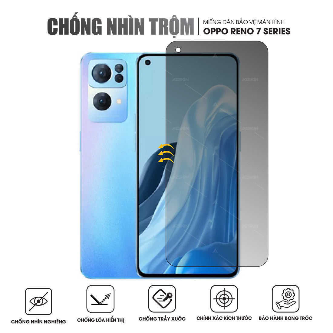 Miếng dán chống nhìn trộm cho OPPO Reno7 / Pro / Pro+ / Reno7 A / Reno7 Z