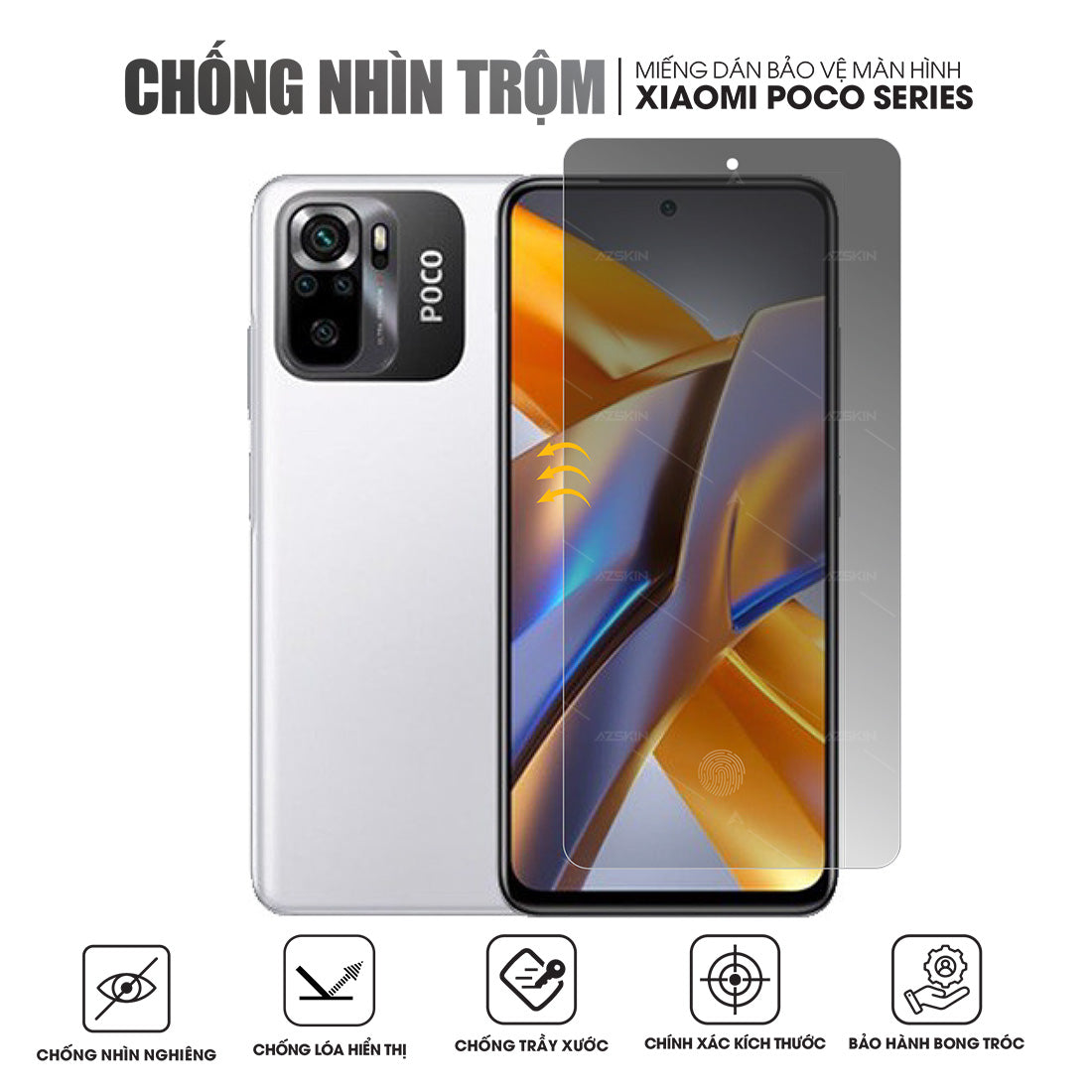 Miếng Dán Màn Hình Chống Nhìn Trộm Xiaomi POCO Series