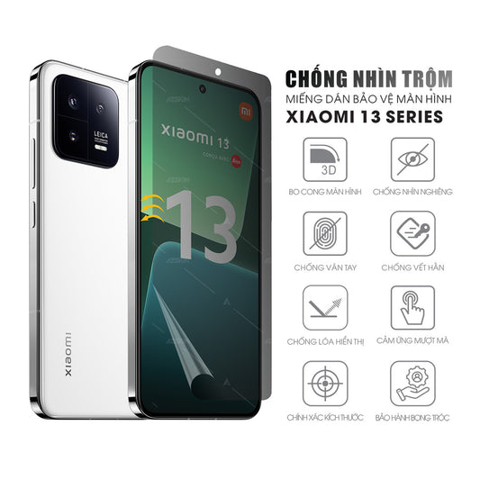 Miếng dán màn hình chống nhìn trộm Xiaomi 13 | Xiaomi 13 Pro | Xiaomi 13 Lite