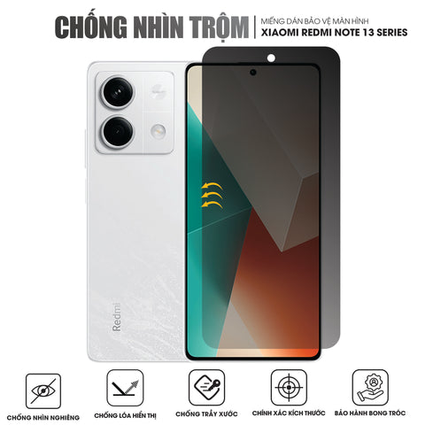 Miếng Dán Màn Hình Chống Nhìn Trộm Xiaomi Redmi Note 13 | Pro | Pro+