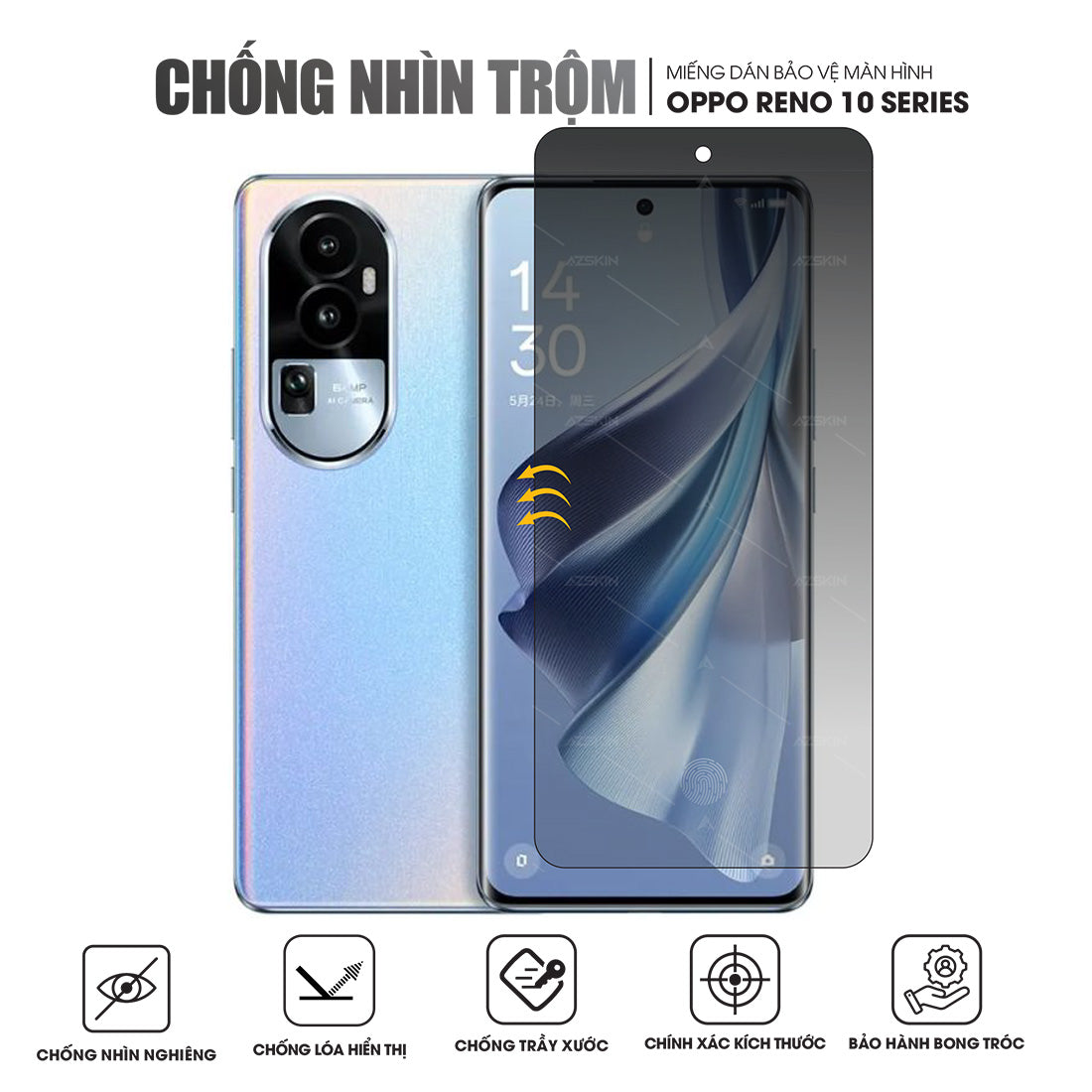 Miếng dán màn hình chống nhìn trộm cho OPPO Reno10 Pro Plus 5G