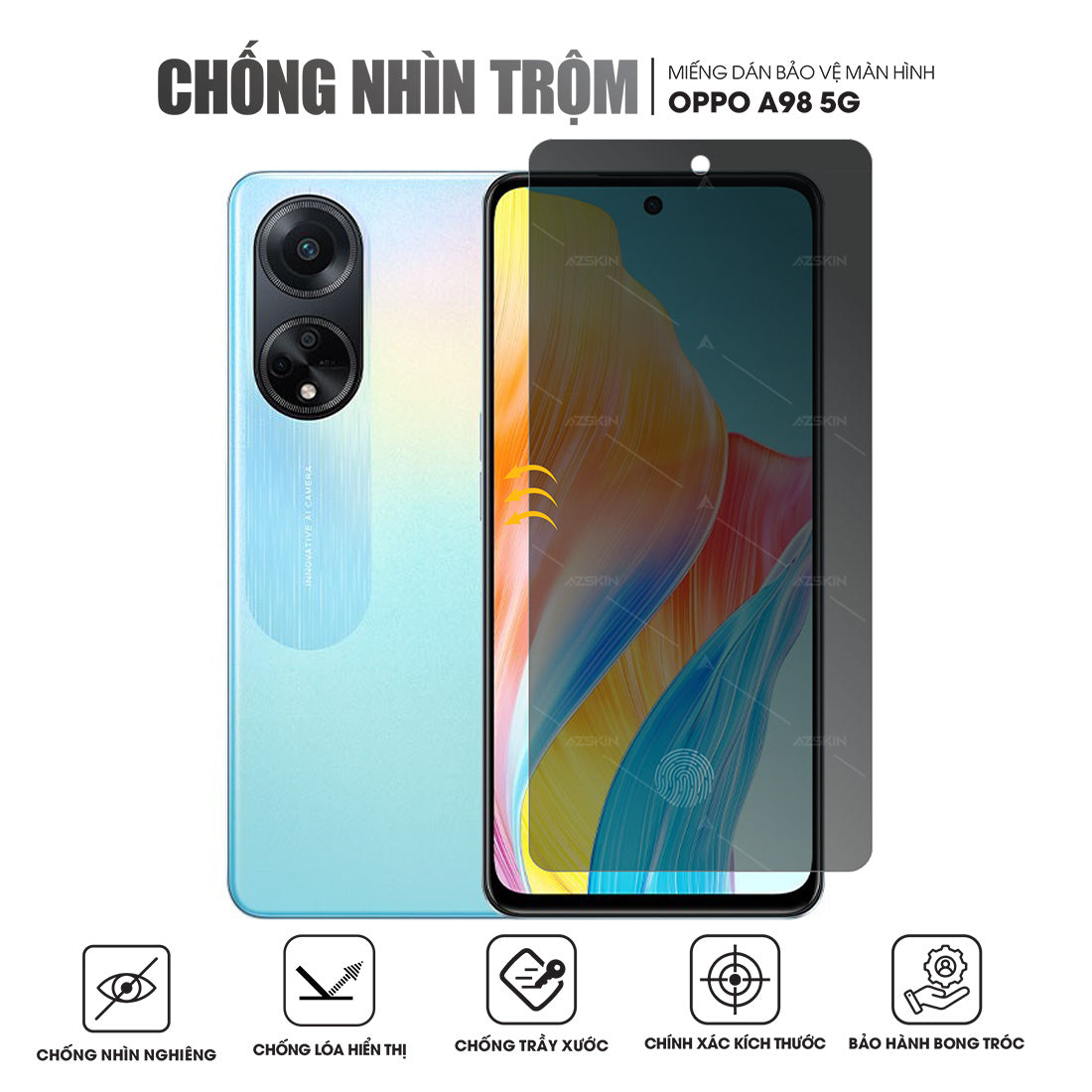 Miếng dán màn hình chống nhìn trộm OPPO A98 5G
