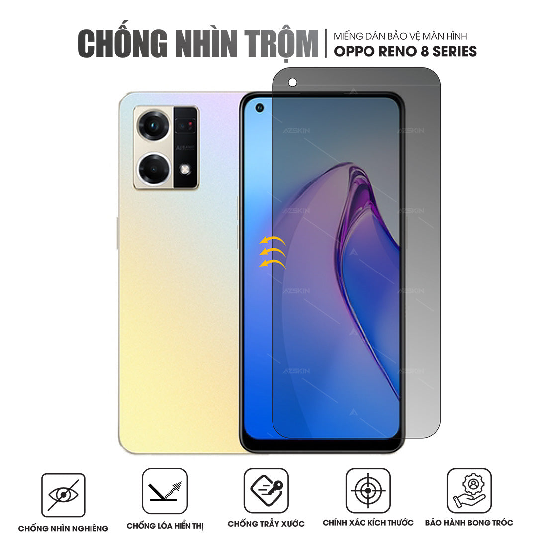 Miếng dán màn hình chống nhìn trộm cho OPPO Reno8 / Pro / Pro+ / Reno8 T / Reno8 Z
