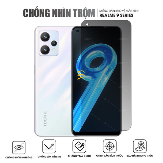 Miếng dán màn hình chống nhìn trộm Realme 9 | Pro | Pro+