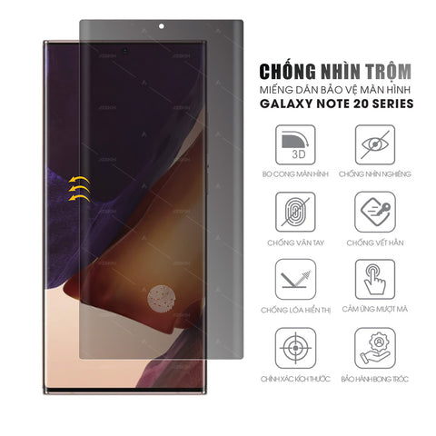 Miếng dán màn hình chống nhìn trộm Note 20 Ultra và Note 20 Plus