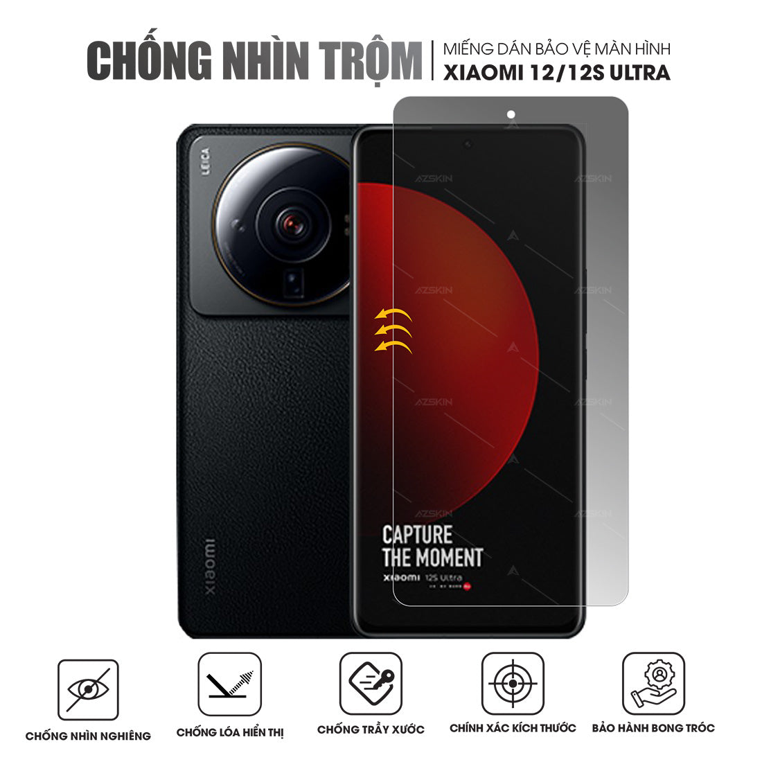 Miếng Dán Màn Hình Chống Nhìn Trộm Xiaomi 12S Ultra